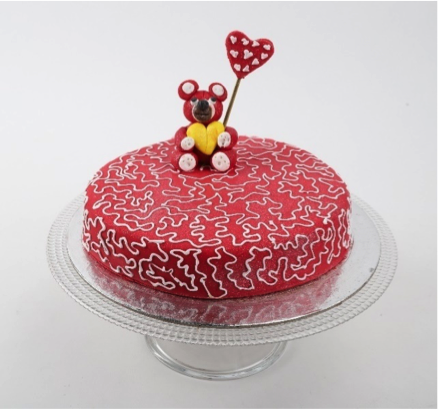 Teddy Hearts Cake